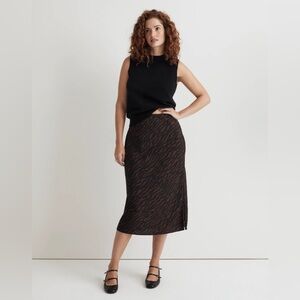 NWT MADEWELL The Layton Midi Slip Skirt Size 0